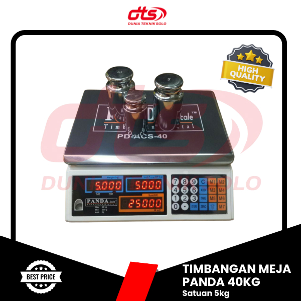 Timbangan Panda 40Kg Digital untuk Laundry dan Paket. Timbangan Meja Elektrik Buah 40 Kg