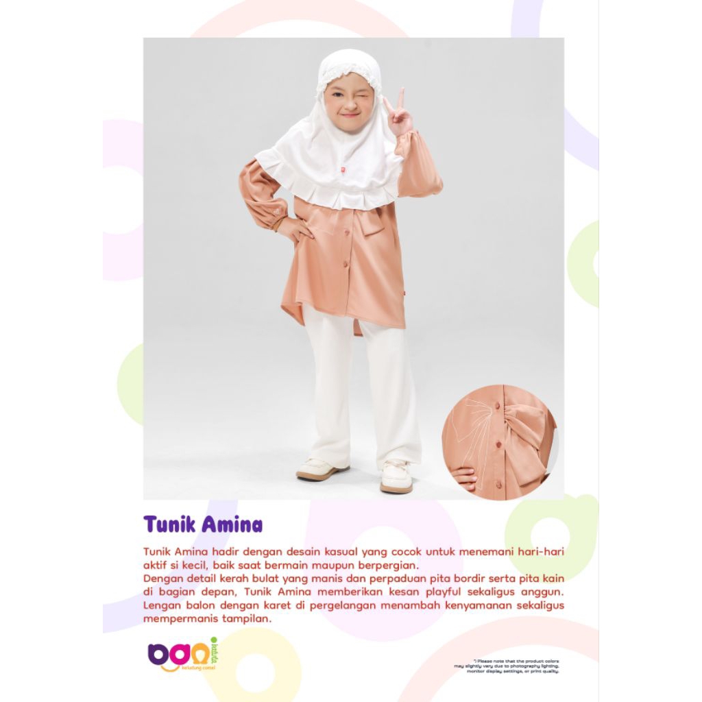Tunic Anak Amina|Atasan Anak wanita|Rabbani Asli
