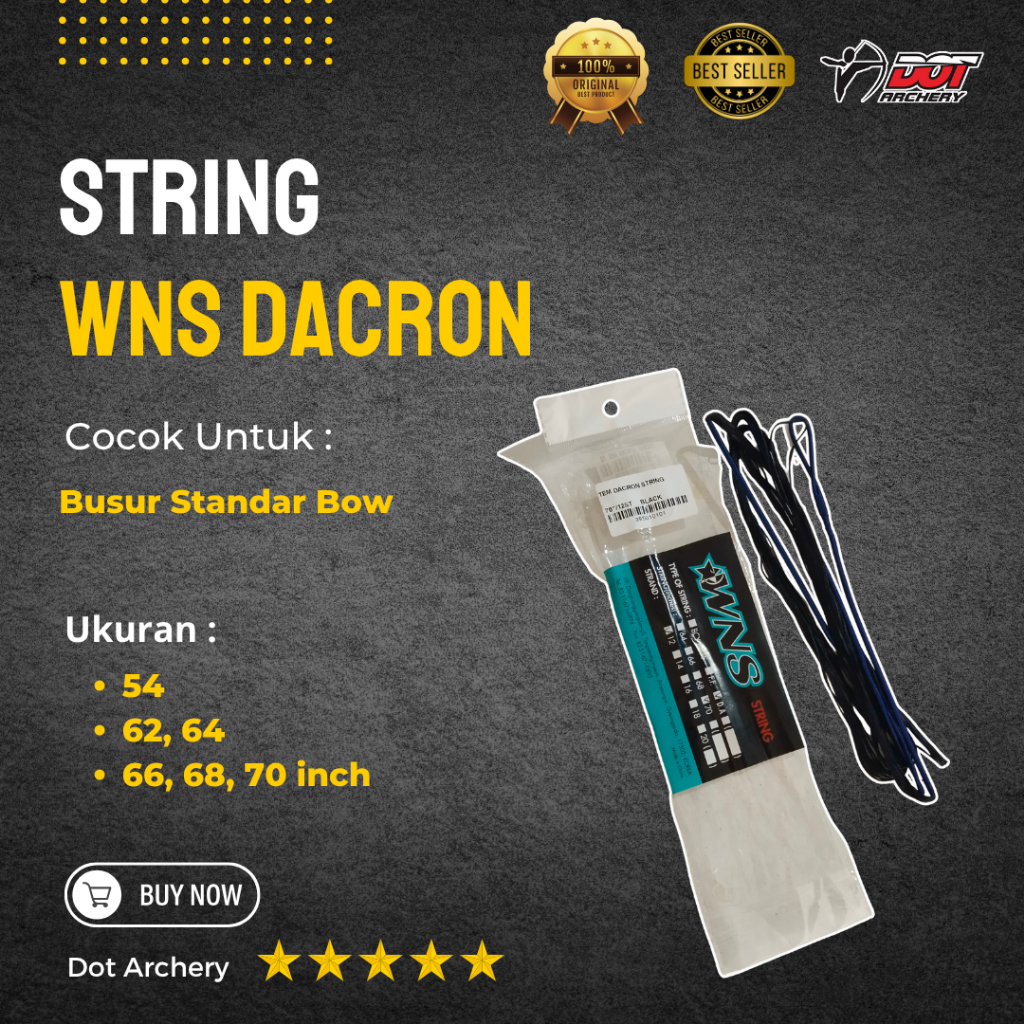 String Panahan WNS Dacron Original Korea Tali Busur Panah Standard Recurve