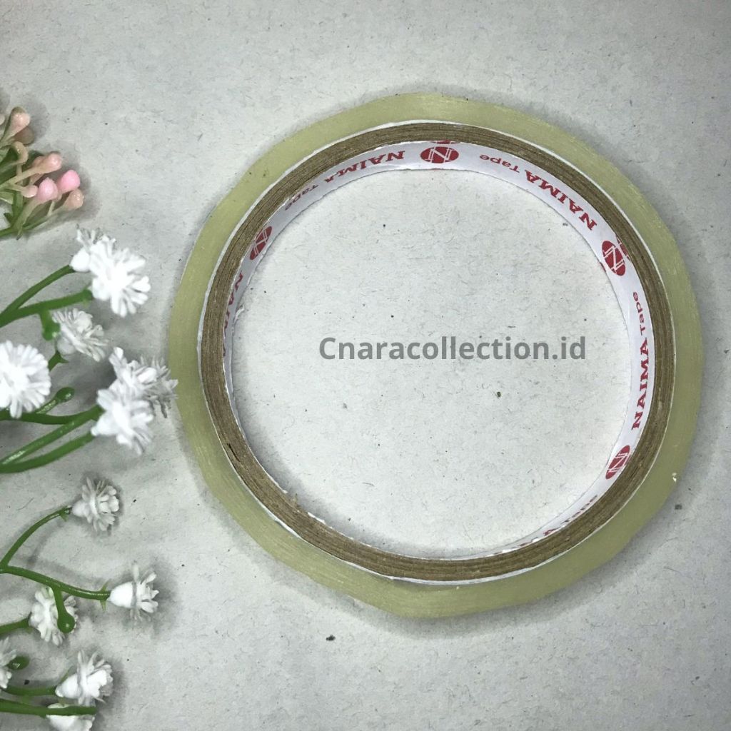 

[ 1 BUAH ] Lakban Bening Transparan merek 1/2 inch - 50 yard Murah Eceran