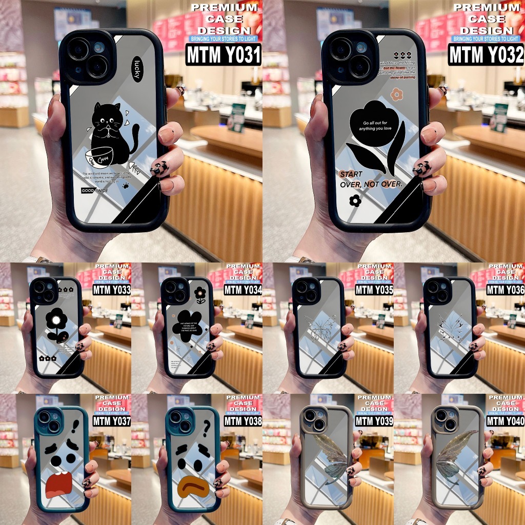 SAMSUNG A13/ A23/ A33 / A53/A73 / A12/ A22 / A32 / A52/ A72  CASE MOTIF + KACA MIROR KODE MTM Y031-Y