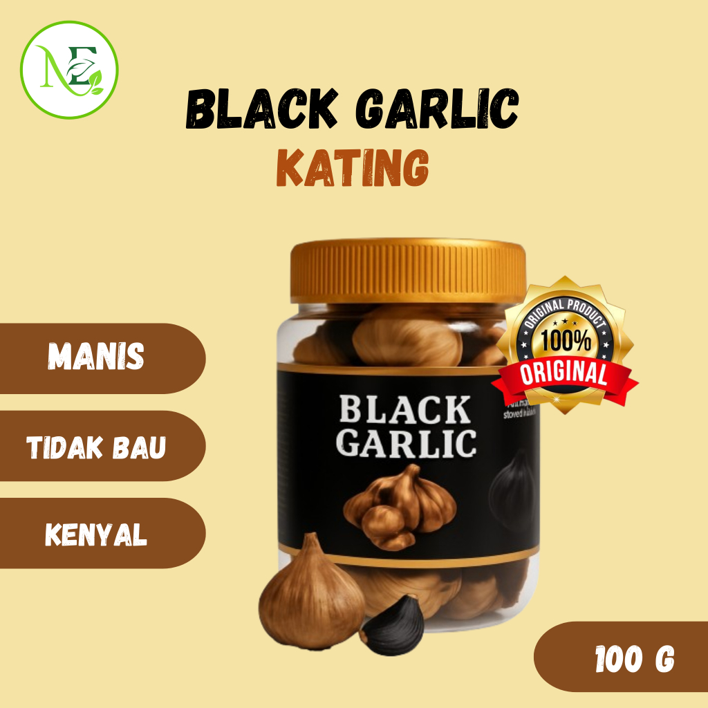 

Black Garlic Bawang Kating Premium Bawang Hitam Alami 100gram herbal