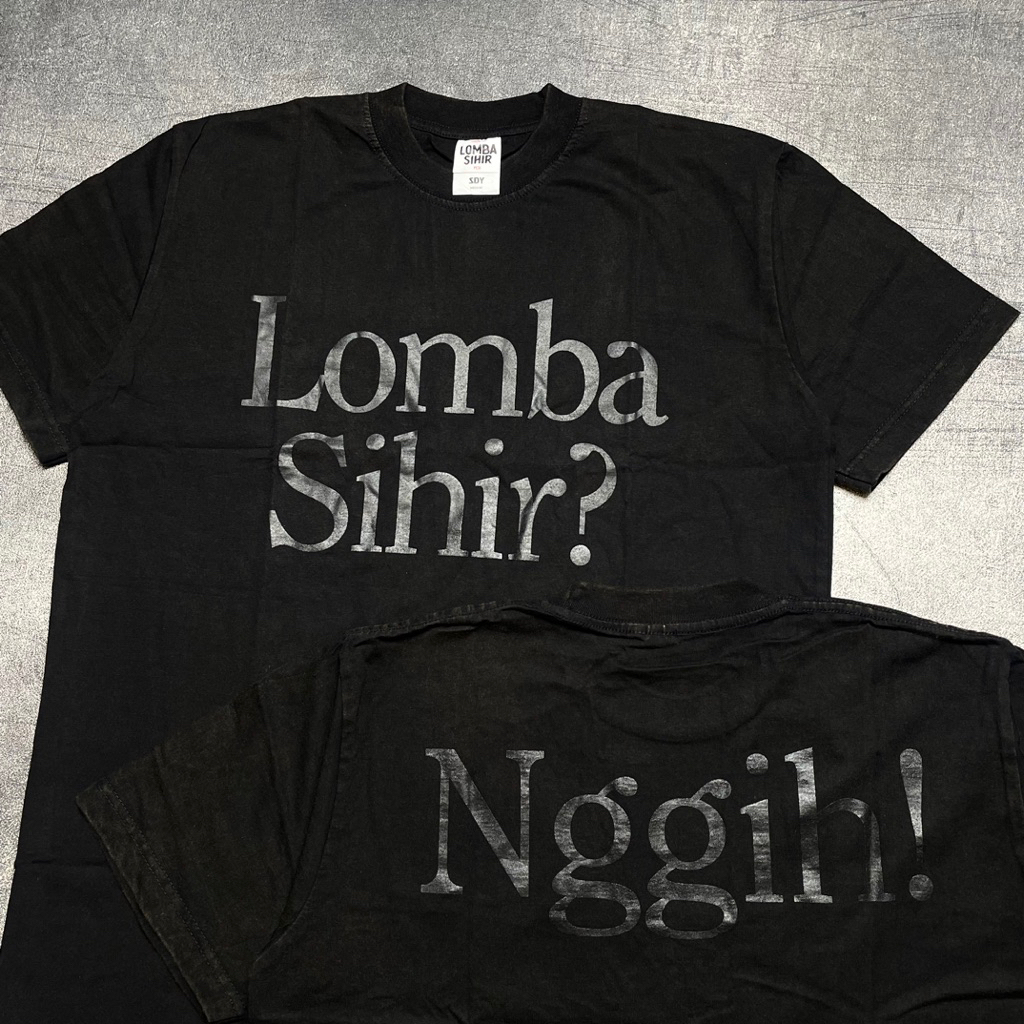 ASLI Tshirt LOMBA SIHIR - YES (NGGIH) WASHED Official Merchandise