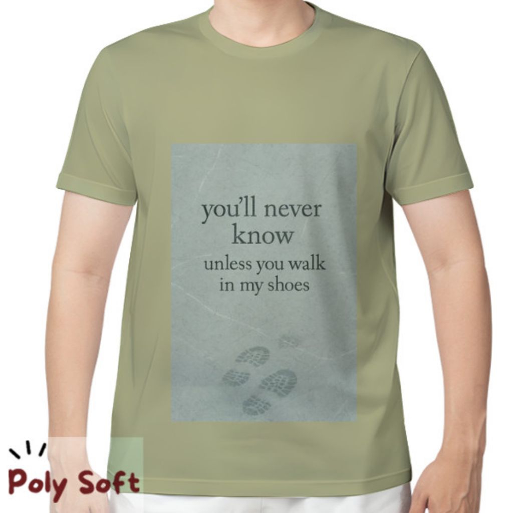 Baju Kaos You Never Know Blackpink hijau sage Pria