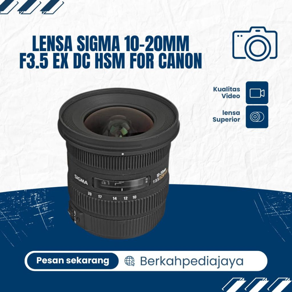 LENSA SIGMA 10-20MM F3.5 EX DC HSM FOR CANON