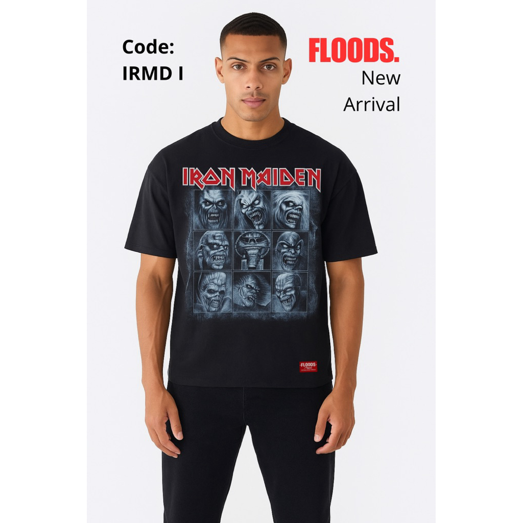 FLOODS T-Shirt iron maiden Kaos Bootleg kaos band