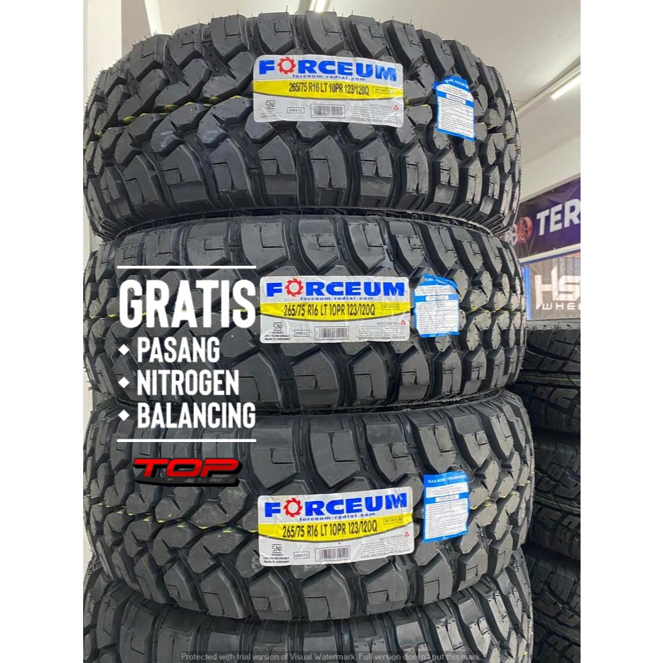 Ban Mobil Offroad Kembangan Tahu Ring 16 Lokal Murah Merk FORCEUM M/T 08 PLUS Ukuran 265 75 R16