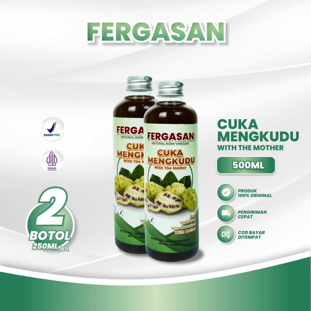 

FERGASAN Cuka Mengkudu With Mother 250 Ml Paket 2 Botol