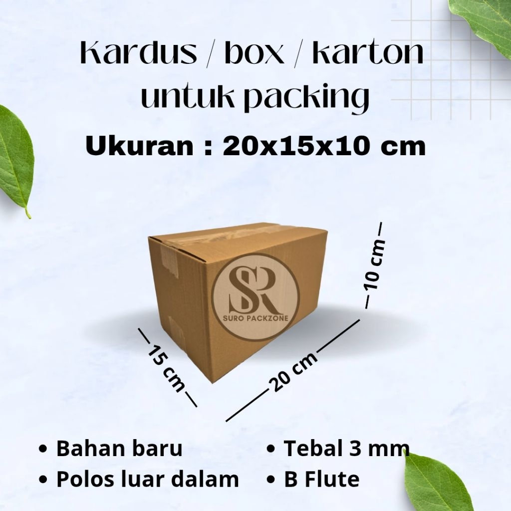 

Kardus Packing Ukuran 20x15x10 cm / Box Packing / Karton Packing Polos Baru dan Tebal