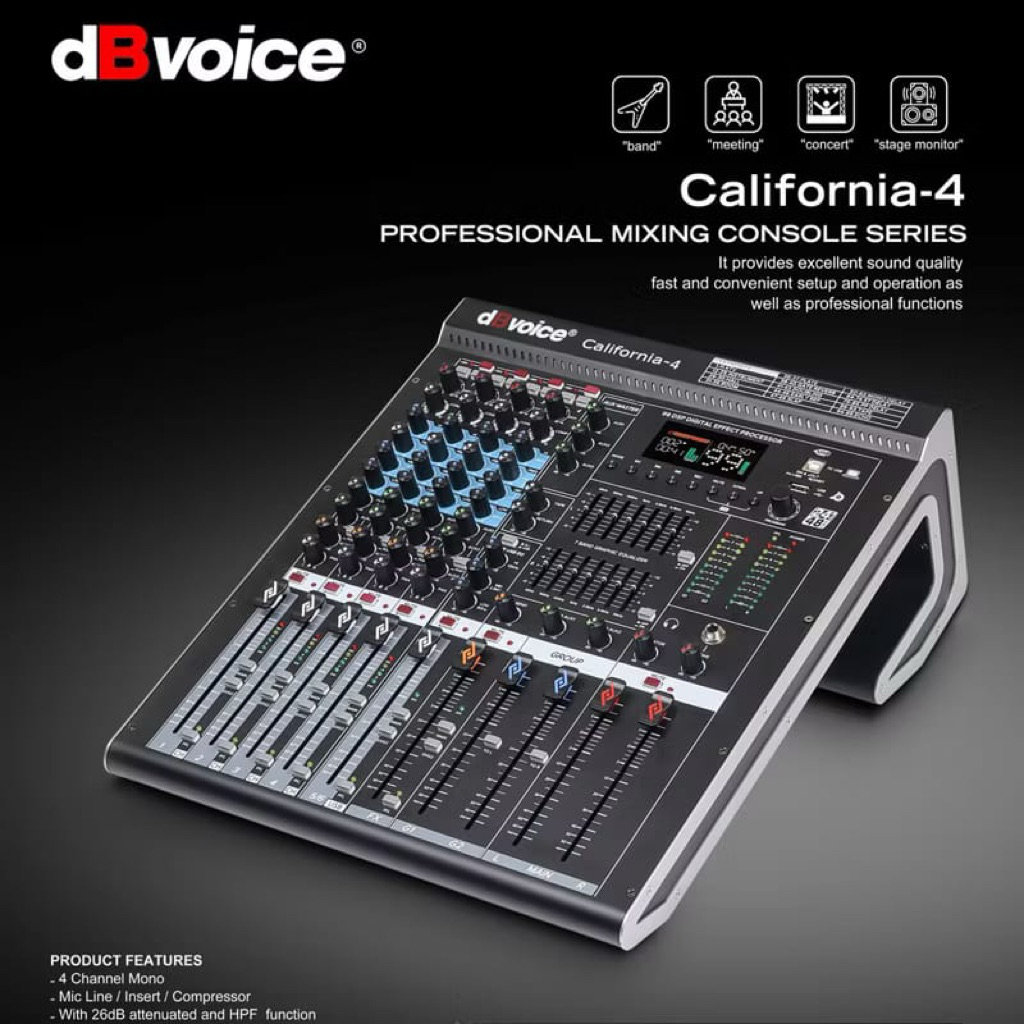 Mixer dBvoice California 4 Original Mixer dbvoice 4 Channel Bluetooth usb