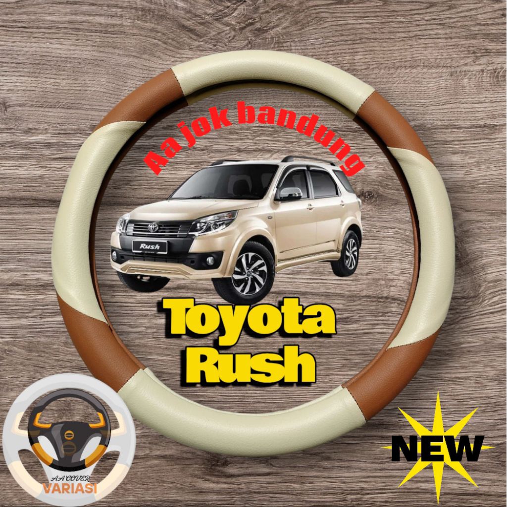 Cover stir / Sarung stir mobil toyota RUSH baru / lama bungkus stir mobil datsun go avanza xenia pan