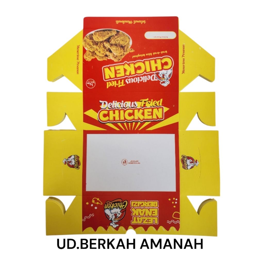 

KARDUS BOX FRIED CHICKEN/KEMASAN AYAM GORENG/PACKAGING MAKANAN PREMIUM