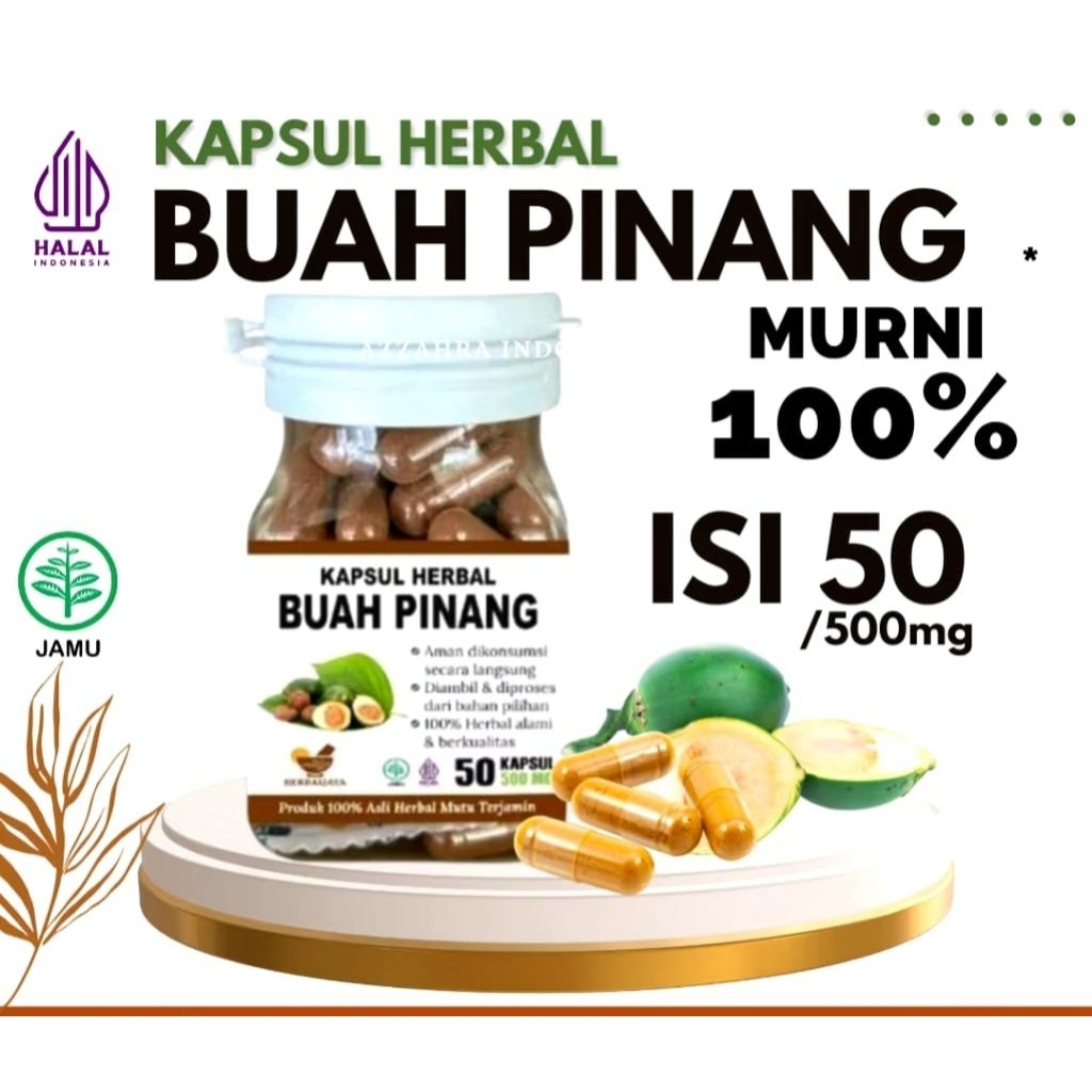 Kapsul Herbal BUAH PINANG MUDA ORIGINAL ISI 50 Kapsul