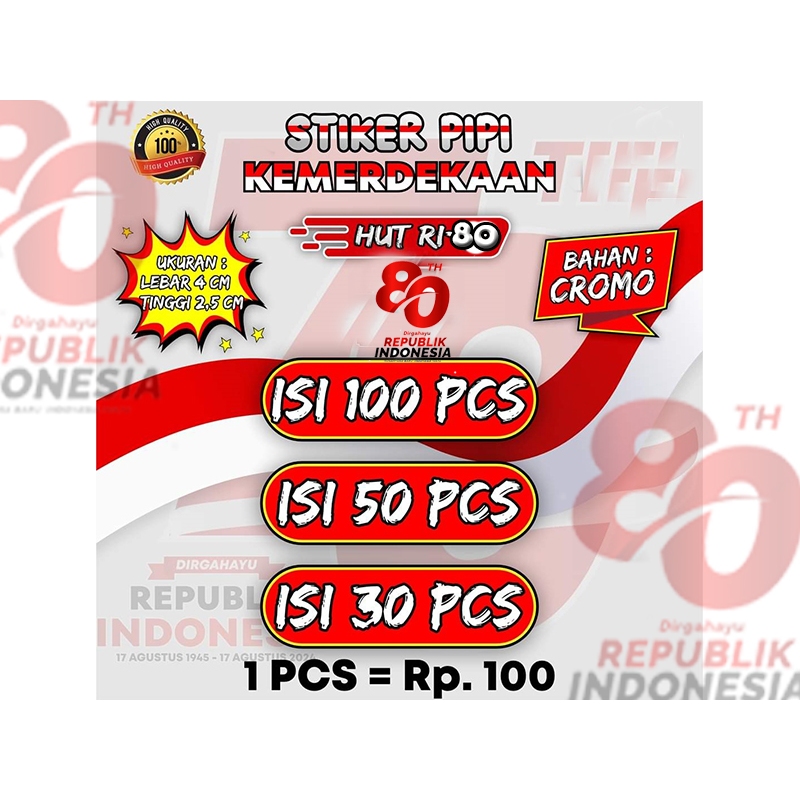 

Stiker Pipi Kemerdekaan Merah Putih Termurah