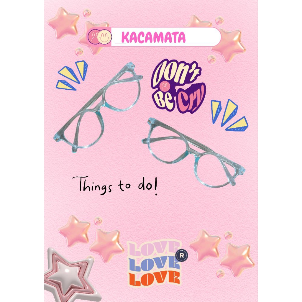 PRELOVED KACAMATA CAT EYE, KACAMATA FRAME KOTAK