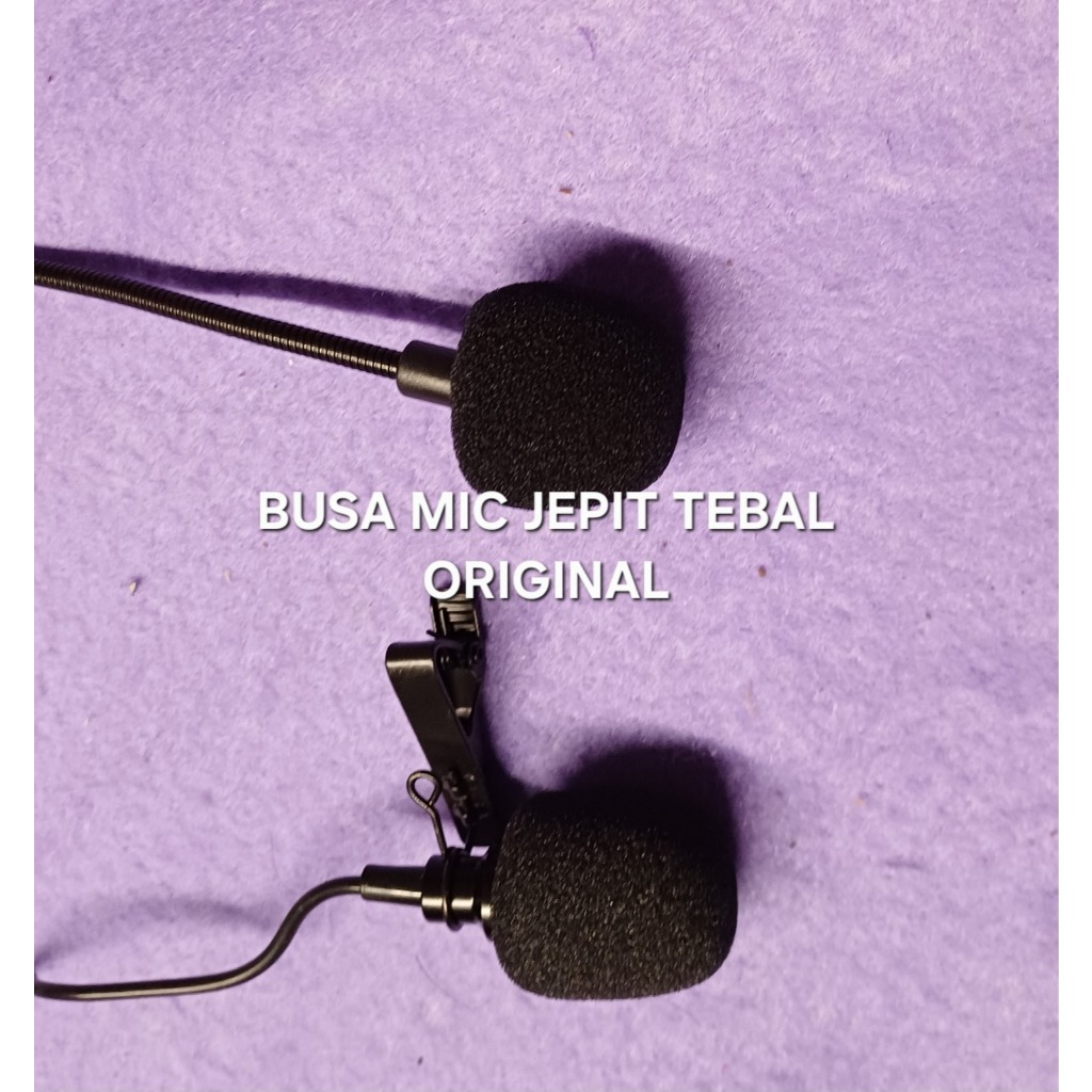 BUSA MIC JEPIT KLIP CLIP BANDO HEADSET ORIGINAL TEBAL SARUNG MIK PELINDUNG MIX SPON MICROPHONE SPOON