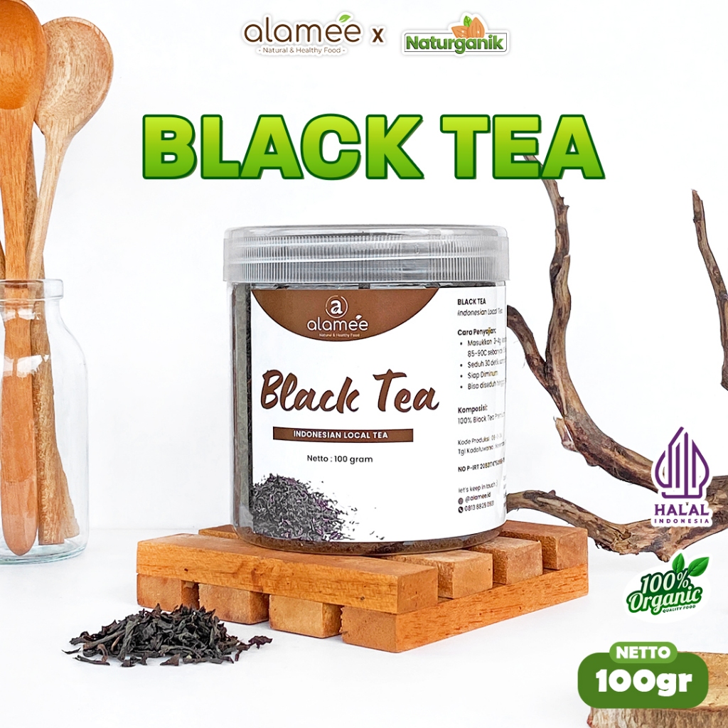 

ALAMEE Teh Hitam Black Tea Organic Kering Dried Premium Naturganik