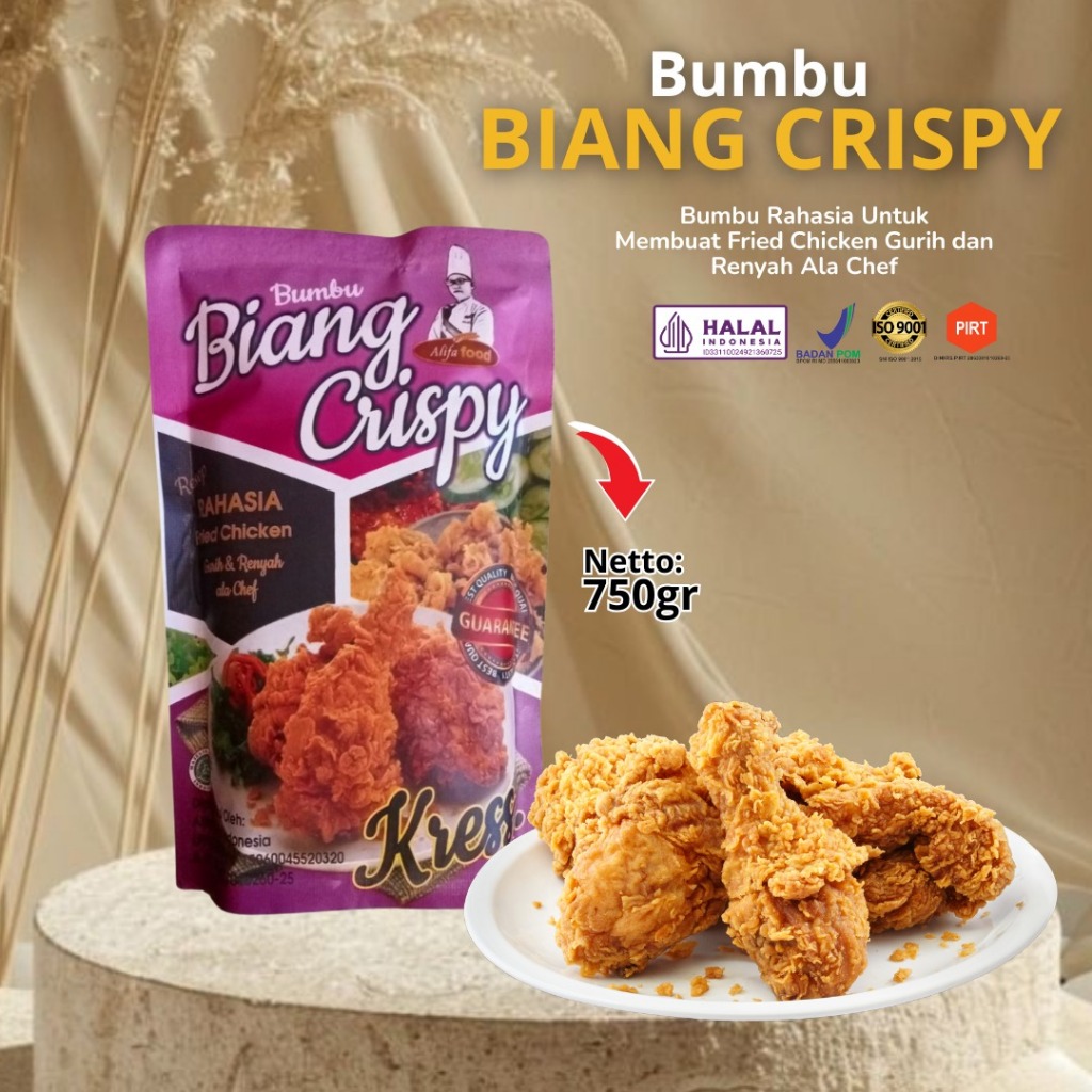 

Bumbu Biang Crispy 750gr Aifa Food Ayam Friedchicken