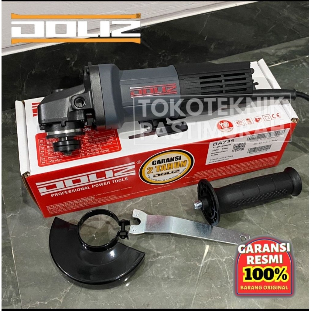 Mesin  Gerinda  Tangan DOLIZ BA735 / Angle Grinder Doliz  mesin gerinda tangan 4 inch