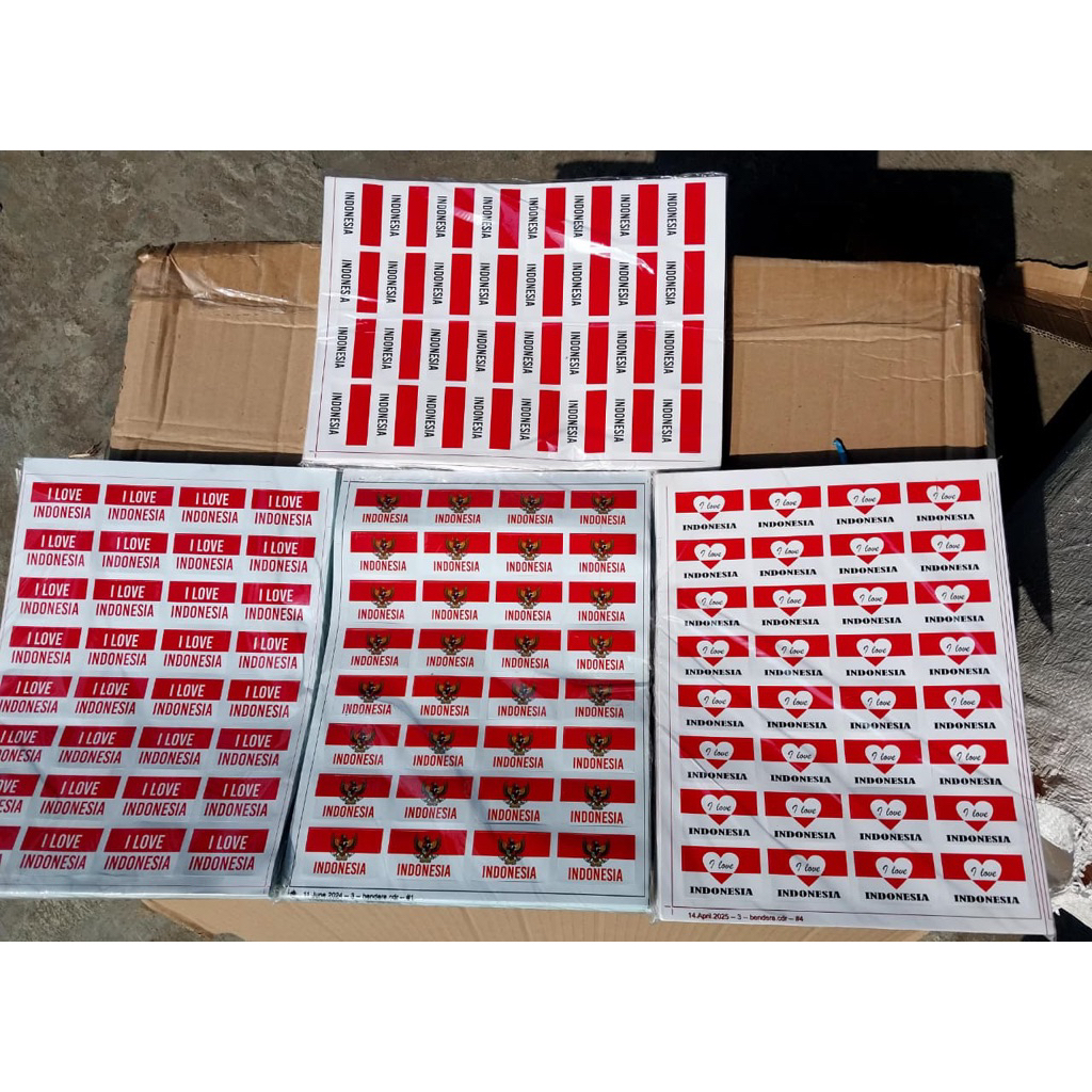 

Stiker pipi merah putih isi 32