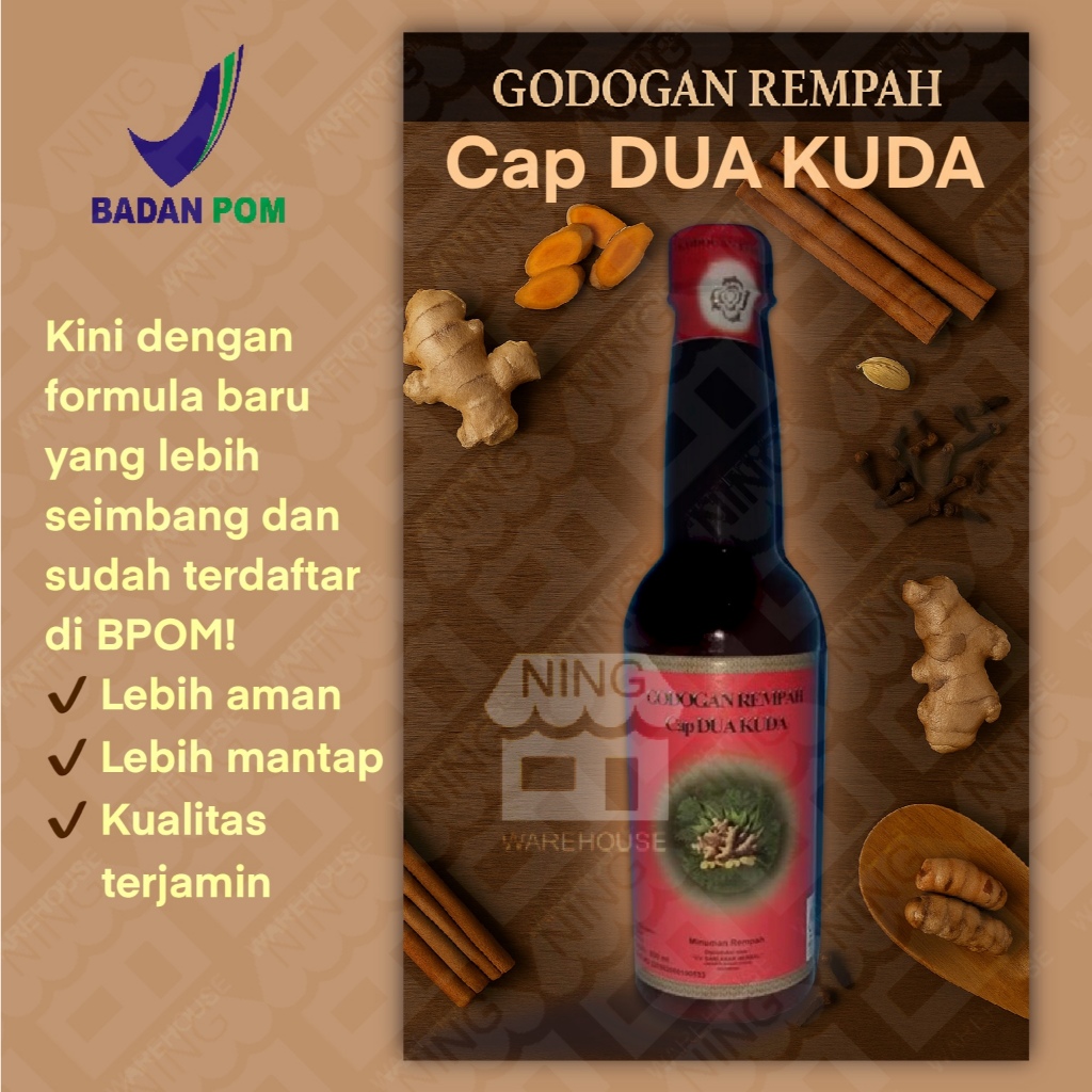 

JAMU ASAM URAT – Godogan Rempah Cap Dua Kuda – BPOM Resmi – Varian Merah Jamu Tangkur Asam Urat
