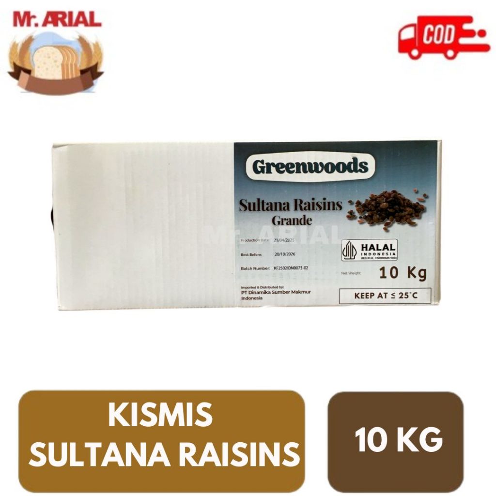 

Green Woods Sultana Raisins 10 kg/ Kismis Sultana 1 dus 10 kg/Kismis
