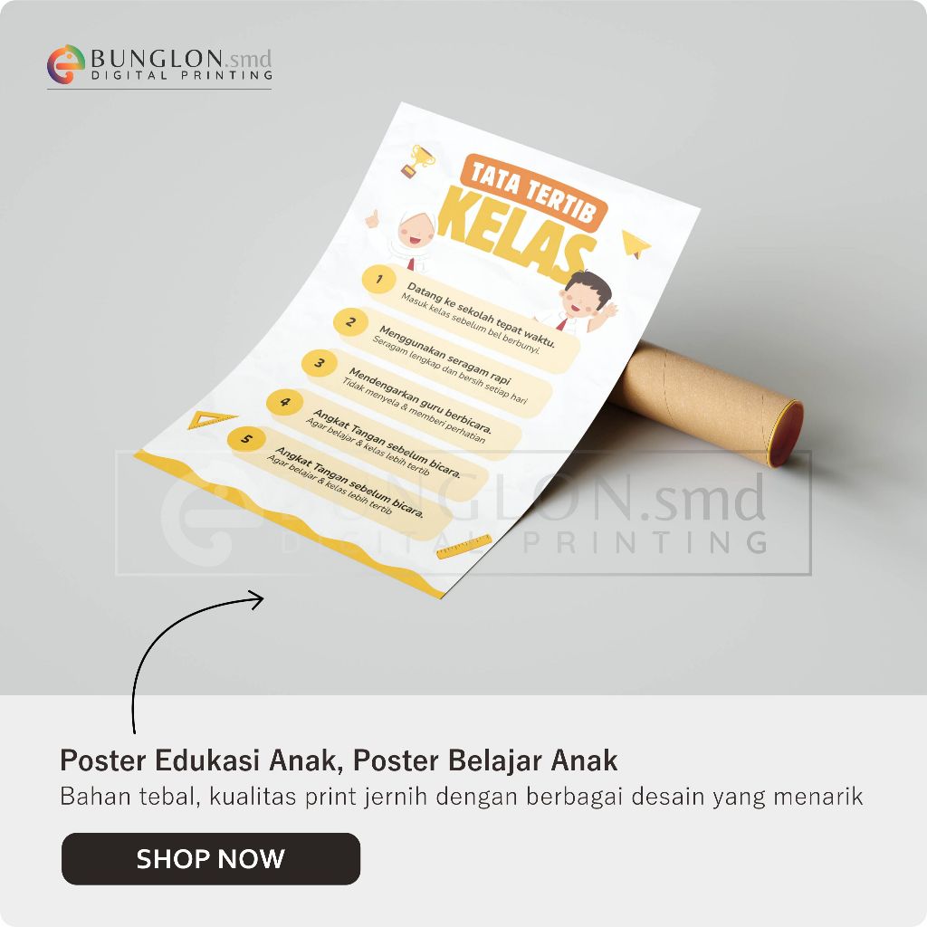 

Poster Tata Tertib Kelas Model Cream