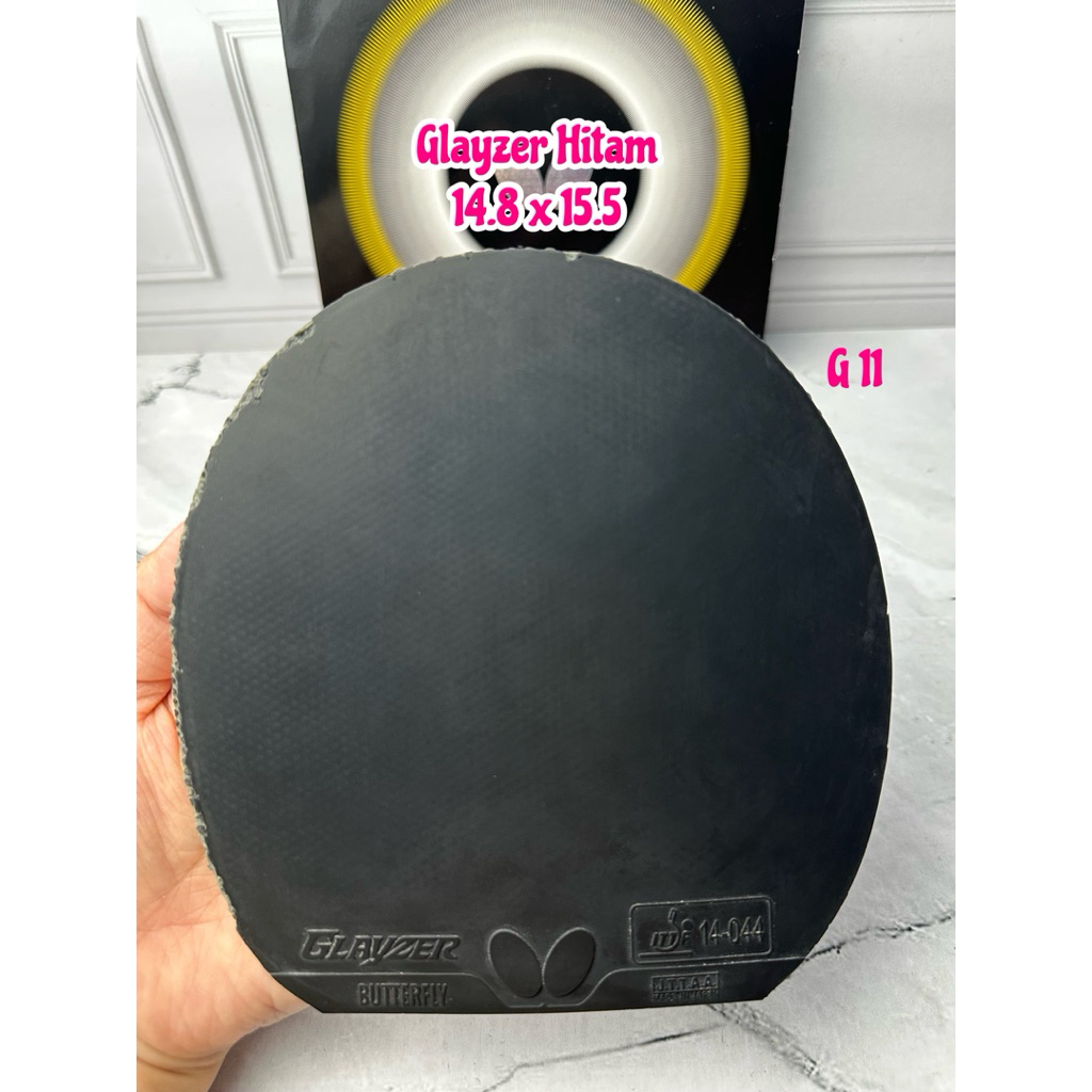 SECOND karet bet bat tenis meja pingpong butterfly Glayzer hitam