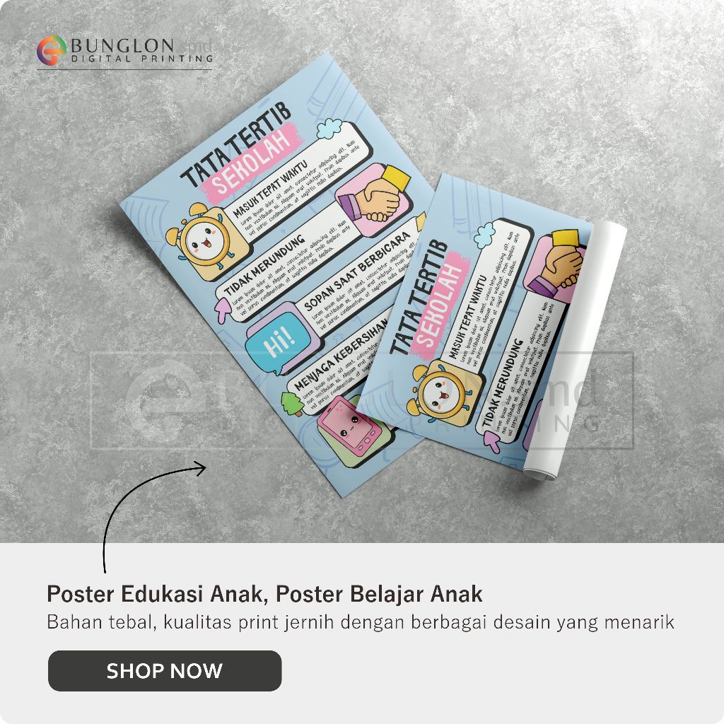 

Poster Tata Tertib Sekolah Model Biru