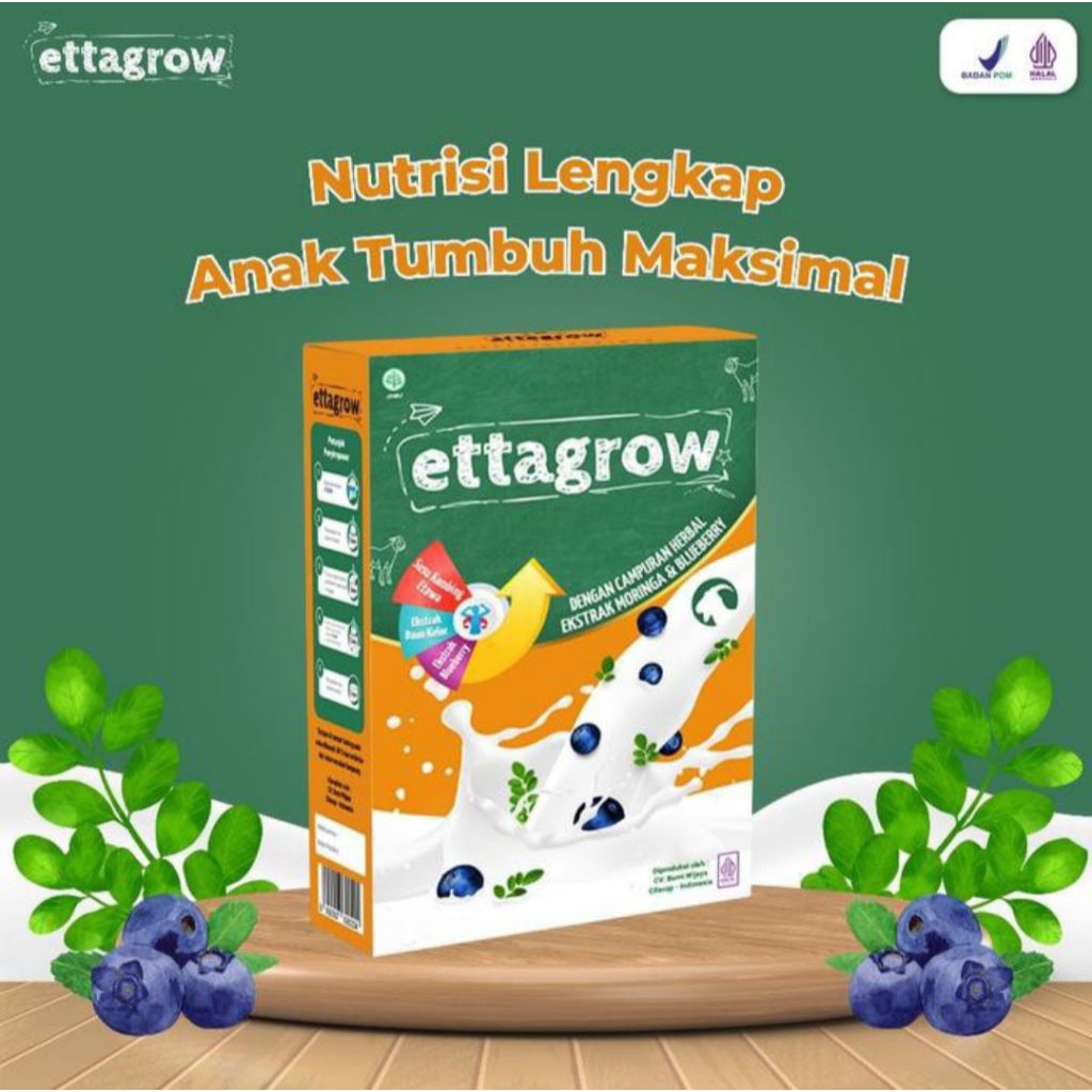 

susu berkualitas susu ETTAGROW nutrisi lengkap untuk tumbuh kembang anak sehat aktif dan tinggi sudah bpom