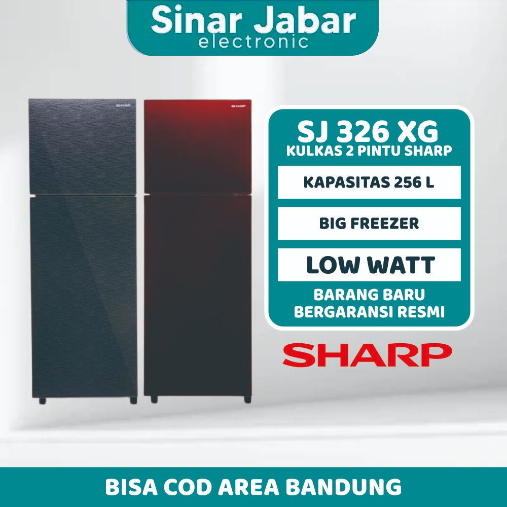 SHARP KULKAS 2 PINTU SJ-246XG / SJ-326 XG MR / MS / SJ 246 XG / SJ 326 XG LEMARI ES SJ246XG