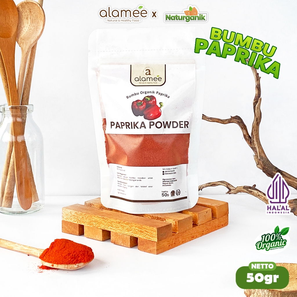 

ALAMEE Bubuk Paprika Powder Ground Bumbu Dapur Instan Organik Murni Seasoning 50 Gram Naturganik