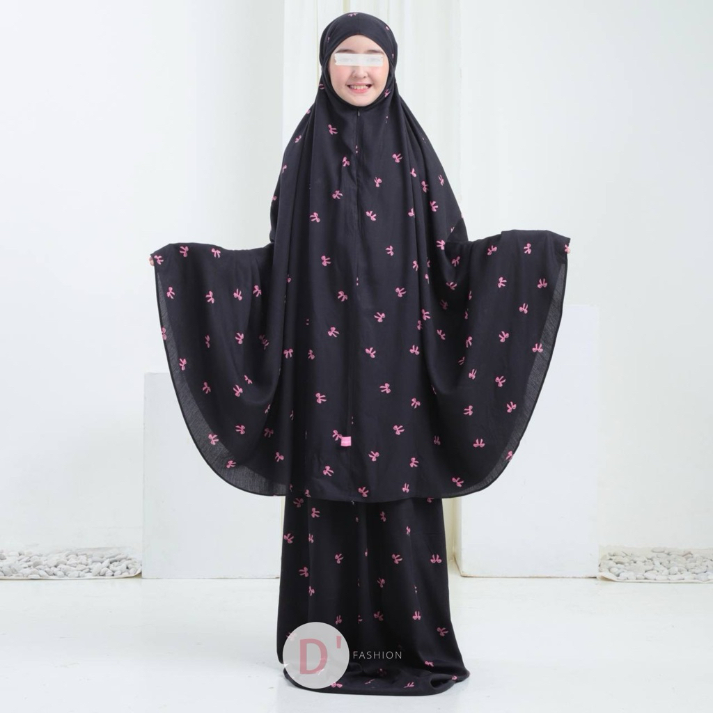 Mukena Anak Coquette Pita Resleting Dagu