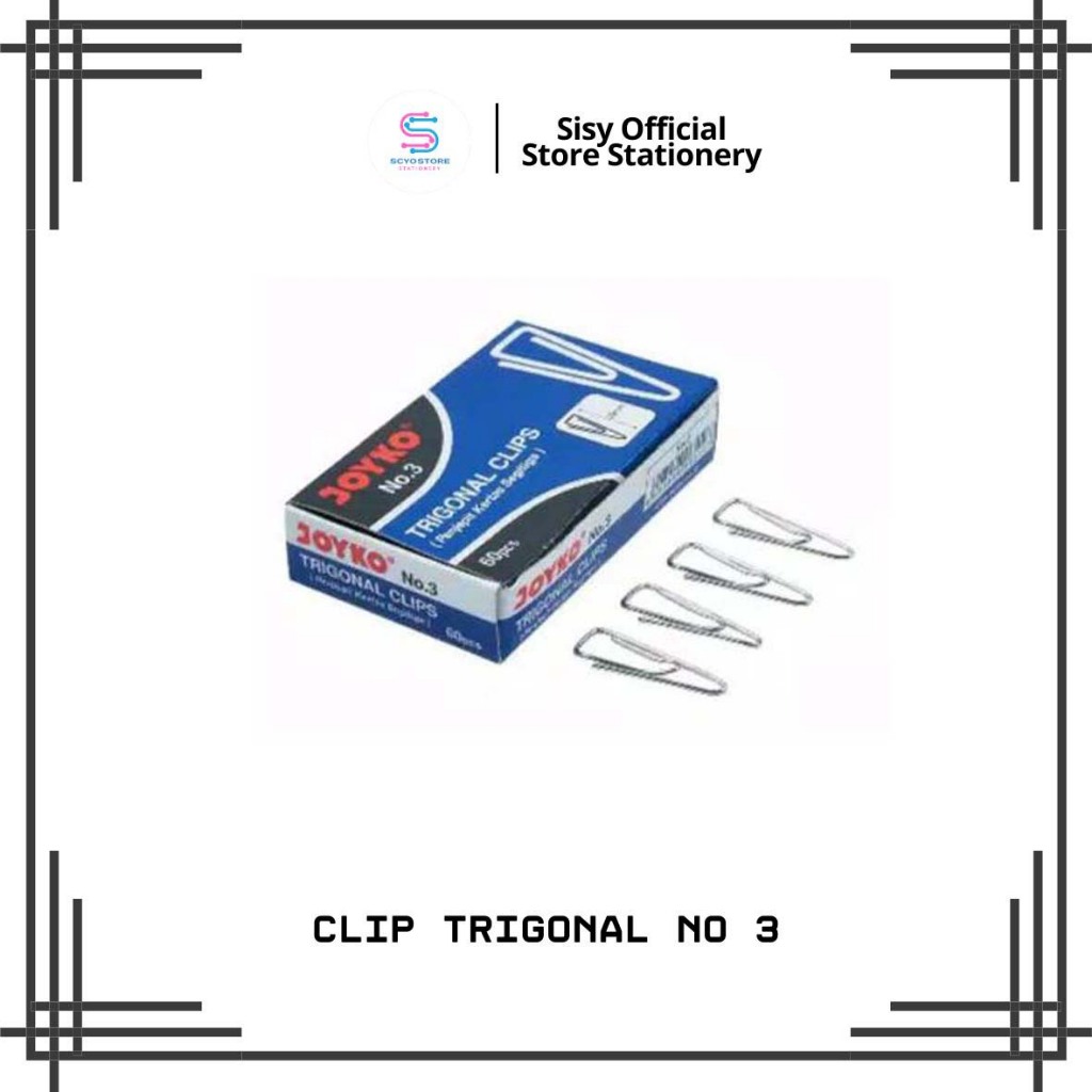 

Trigonal Clip Joyko No.3 - Paper Clip Joyko No 3 - Klip Kertas Joyko