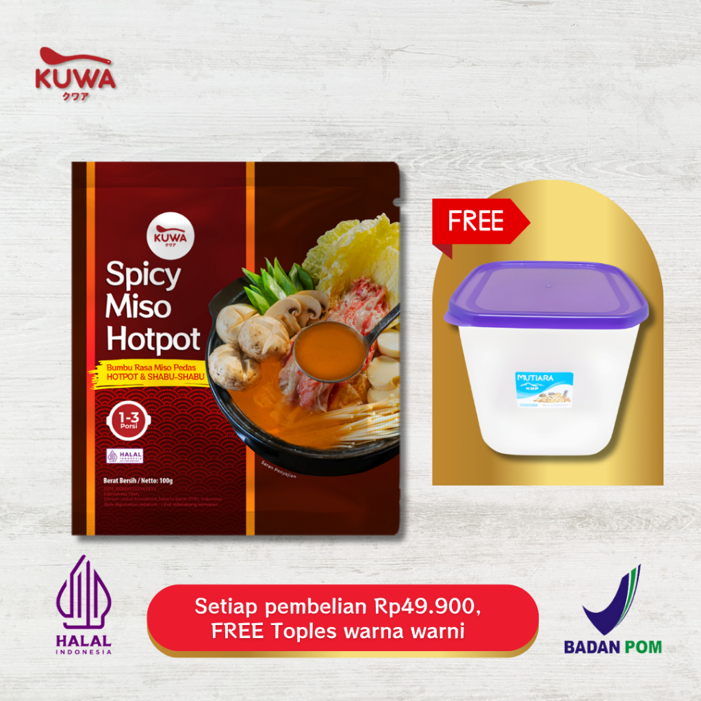 

KUWA Spicy Miso Soup Hotpot - Kaldu Sup Miso Pedas - 100g