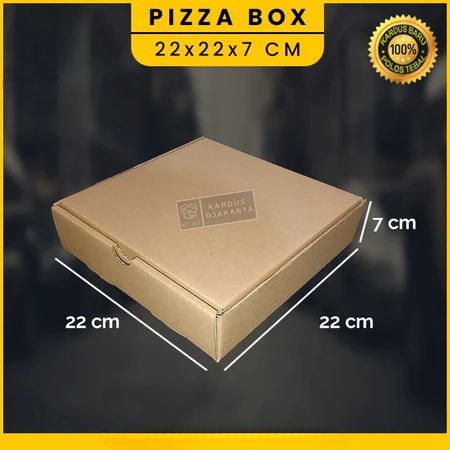 

Kardus Box Pizza Die Cut Packing Polos 22x22x7 Cm