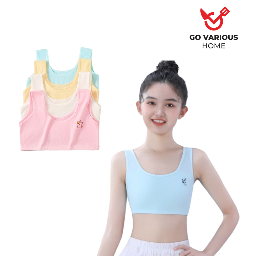 GVH Bra Bh Mini Wanita Pubertas Miniset Anak Kecil Cewek Remaja Katun Pakaian Dalam
