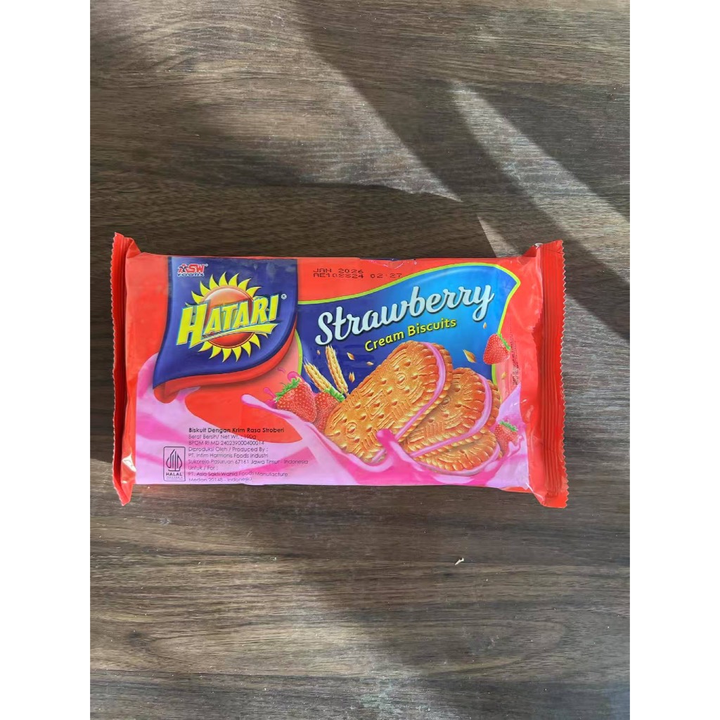 

Hatari Cream Biskuit Durian Strawberry Coklat 200 gr
