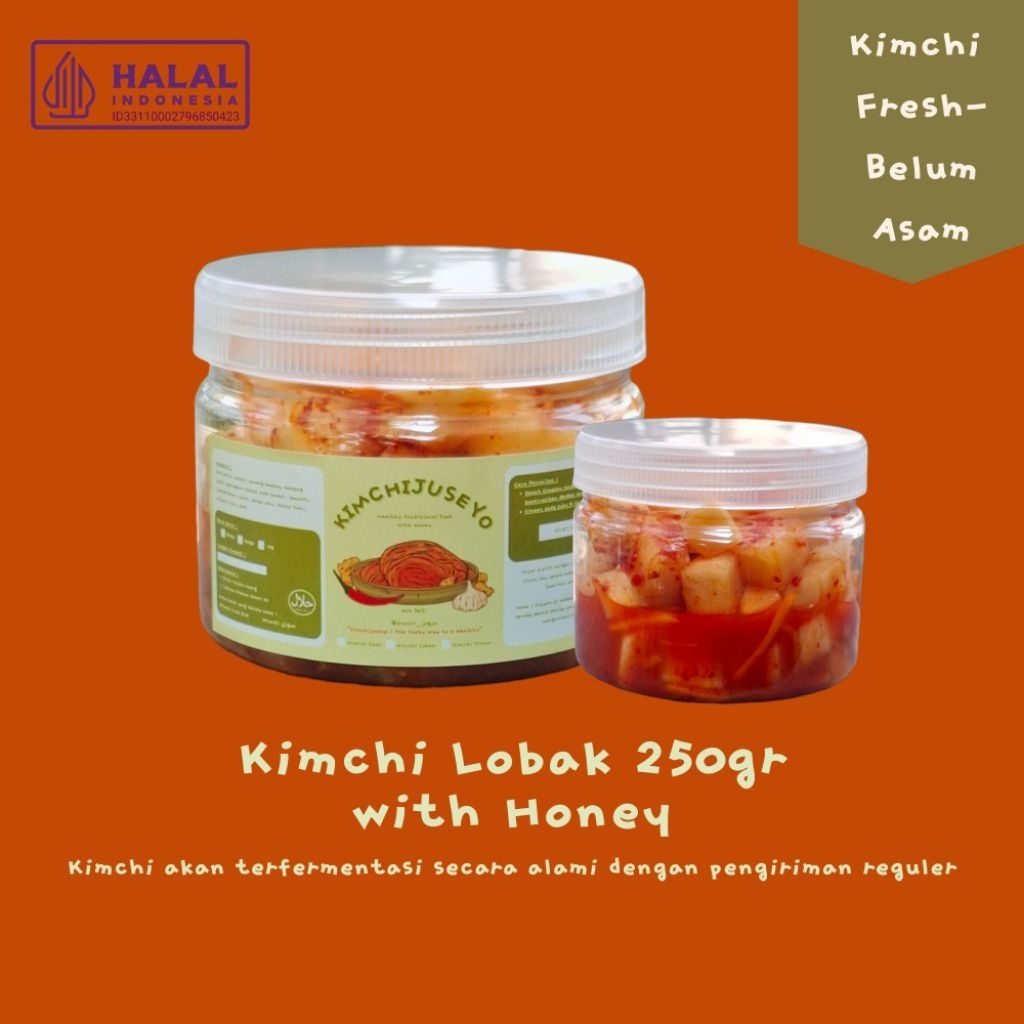 

Kimchi Lobak Fresh 250gr with Honey | Kimchijuseyo | Homemade Kimchi