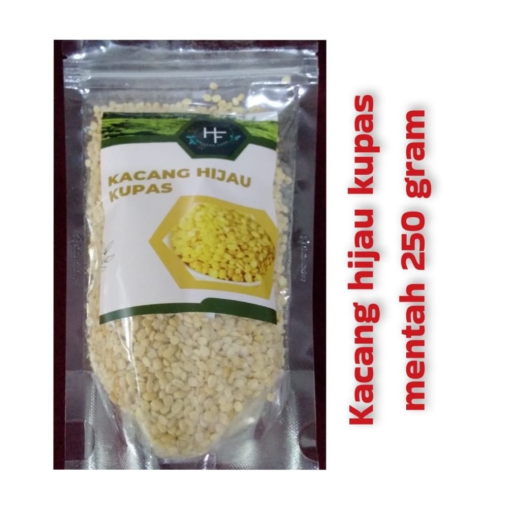 

Kacang hijau kupas mentah 250 gram ( bahan masakan/mpasi)
