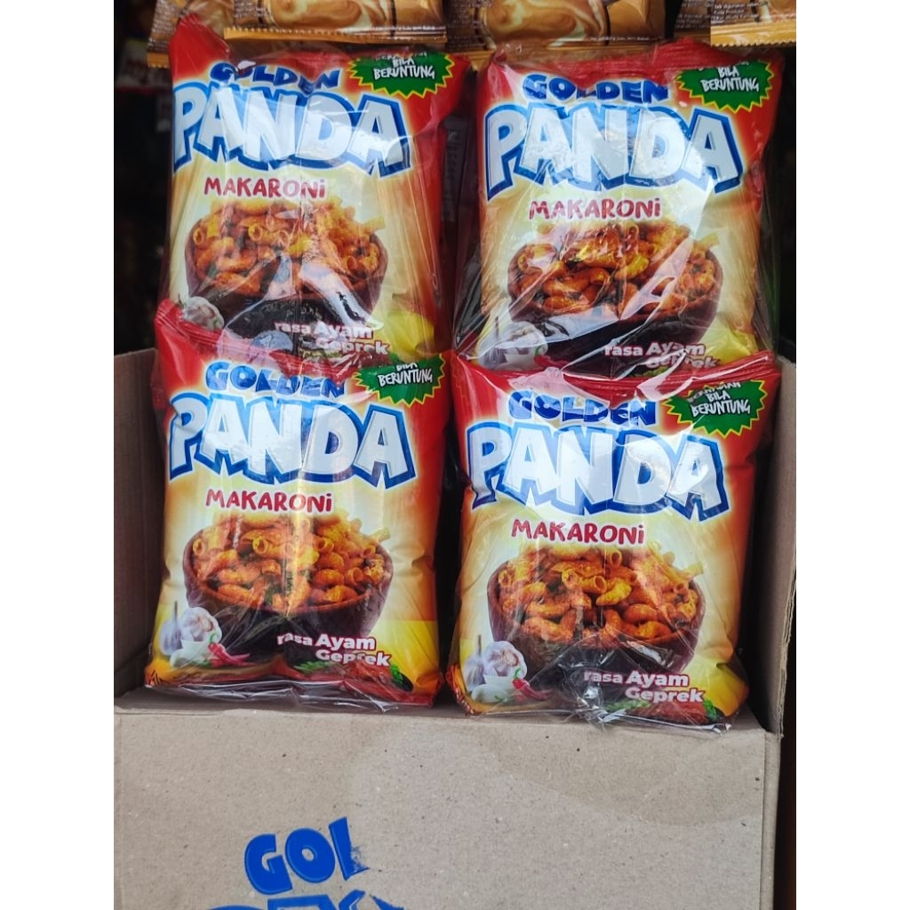

golden panda makaroni berhadiah/ pack isi 10