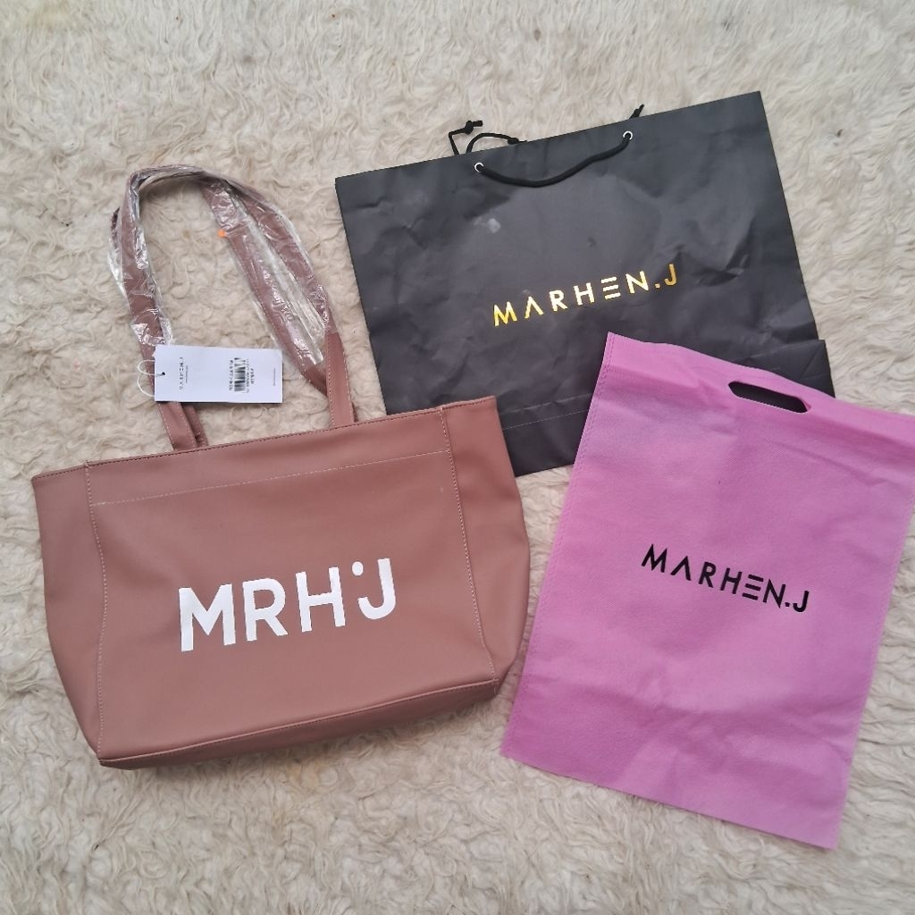 marhen.j bona tote bag indi pink tas bahu shoulder bag mrhj new