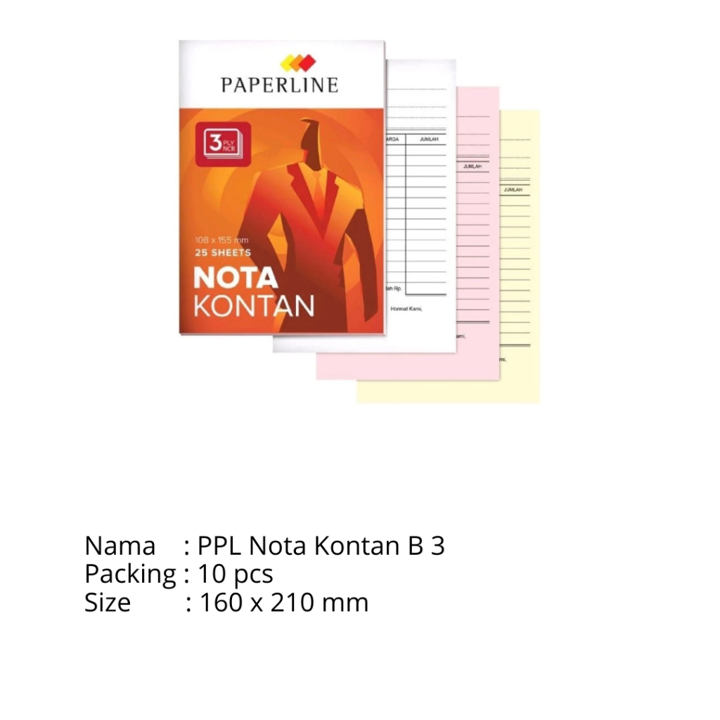 

Nota Kontan Paperline Besar 3 Ply / Nota Paperline 3 Ply (10 pcs/pack)