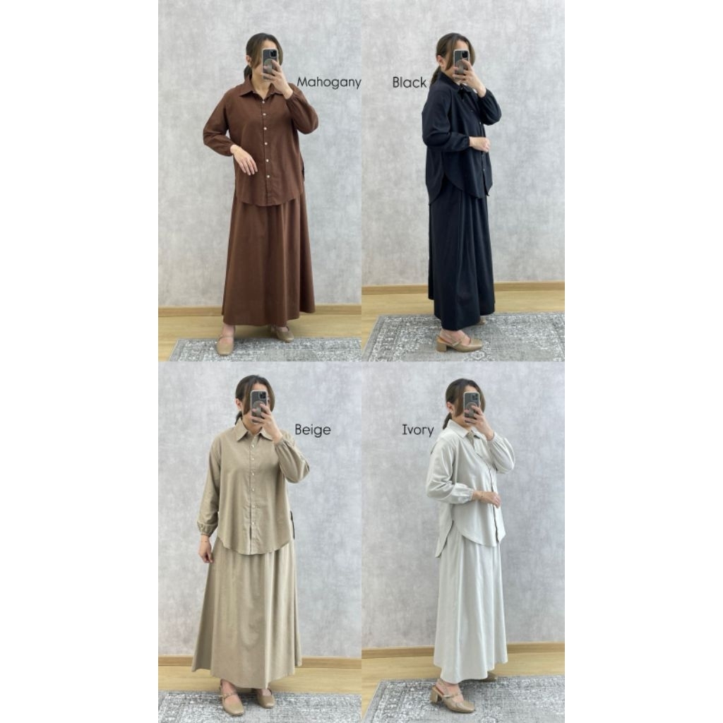 Agarah One Set Rok Baju Wanita Muslim