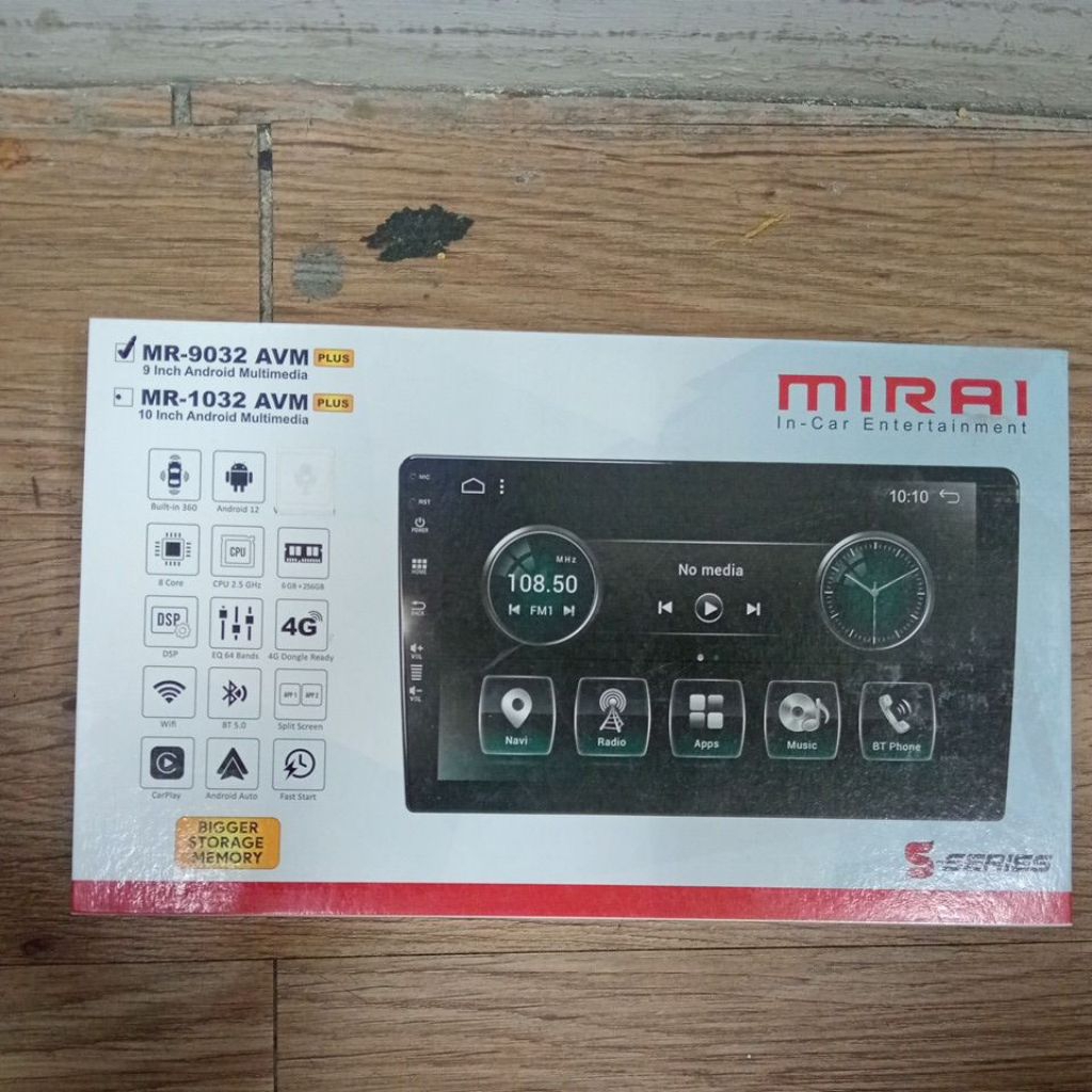 HEAD UNIT ANDROID 9 INCH MIRAI MR-9032 AVM RAM 6/256 GB / HEAD UNIT MIRAI MR 9032 AVM 6/128  / HEAD 