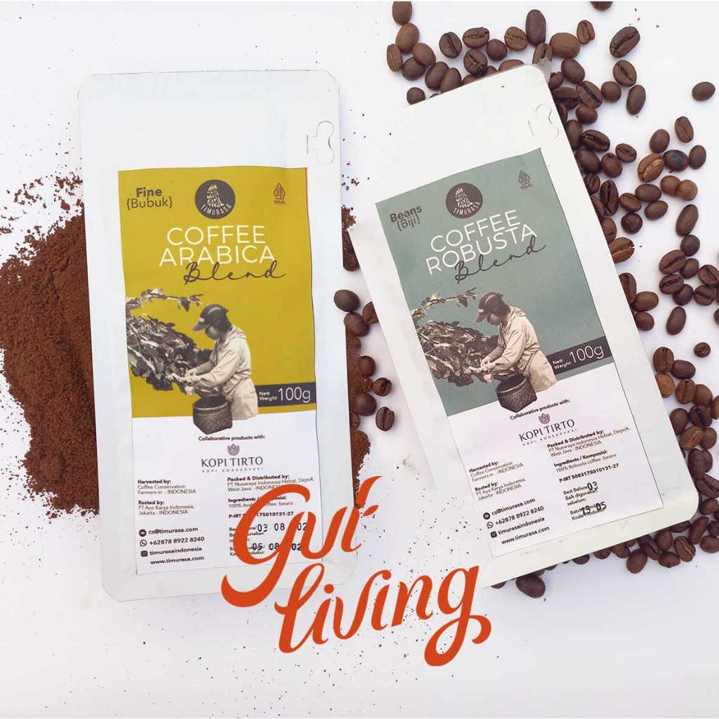 

Kopi Biji dan Bubuk Timurasa Robusta Arabika Special Blend