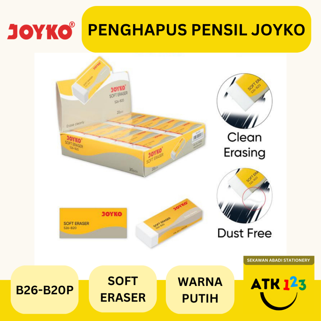 

JOYKO Penghapus Pensil / Eraser Merk Joyko 526 B20 Besar