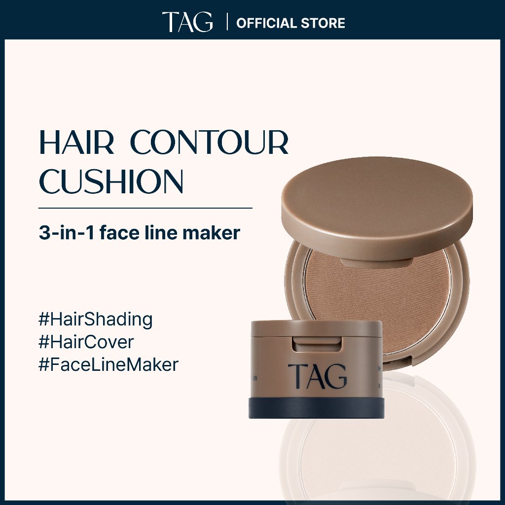 TAG Hair Contour Cushion 3.6g | Hair Cover / Face Liner Maker / Grey Hair Cover / Multi Use