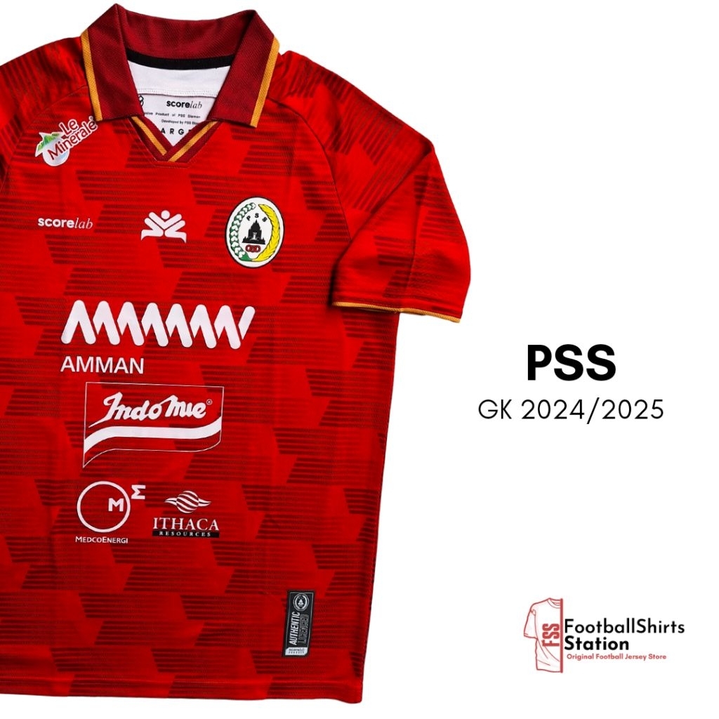 Jersey PSS Sleman GK Red 2024/2025 Player Issue Size XL Original Scorelab