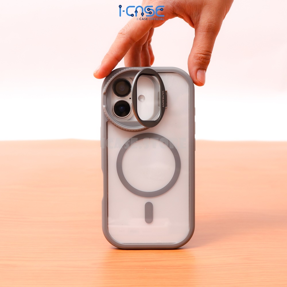 Cilupbah Clear Magnetic with Glass Camera Stand for iPhone 11 12 13 14 15 16 17 Plus Pro Max